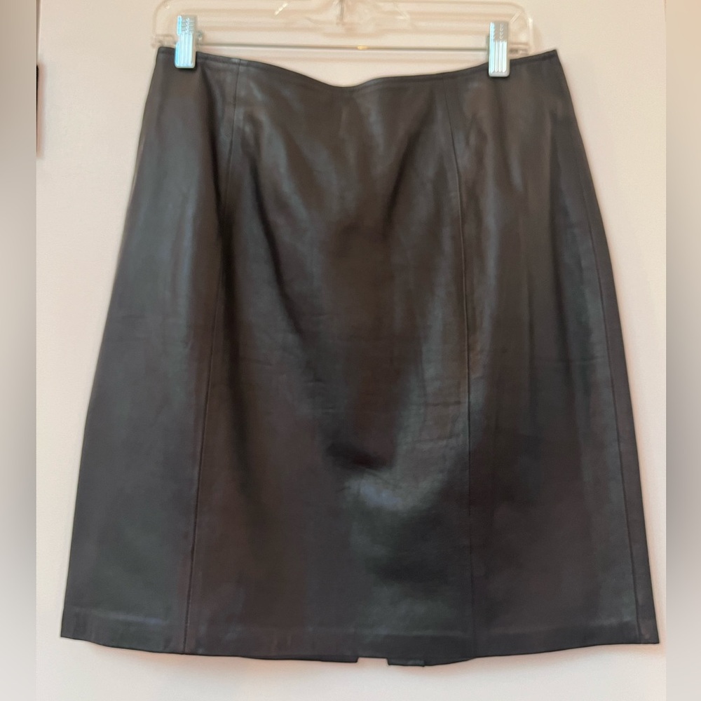 Real leather Croft and Barrow black skirt